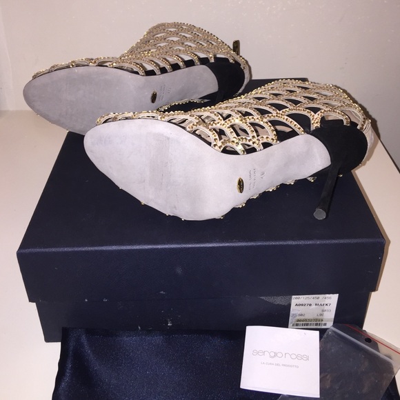 Sergio Rossi Signature 110mm  Classic Stiletto – Nude - Size 20 - new with tags - Picture 5 of 8